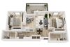 Two bedroom floor plan